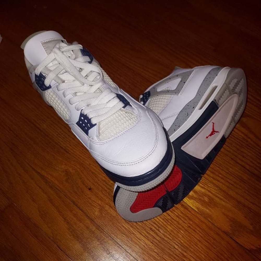 Jordan White and Navy Sneakers